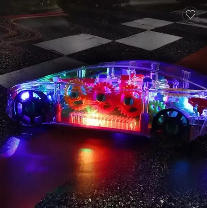 Colorful LED Moving Gear Car Toy - Image 4