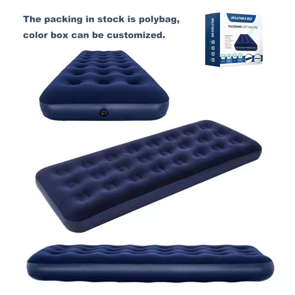 Single Person Portable Flocked Air Mattress Bed - Image 2