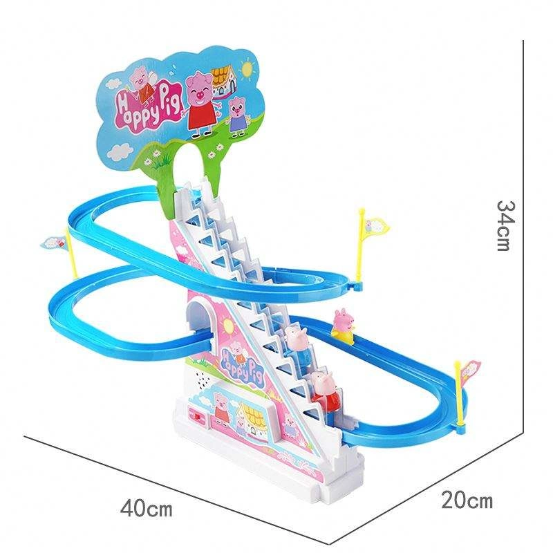 Battery-Powered Climbing Stairs Track Toy - Image 3