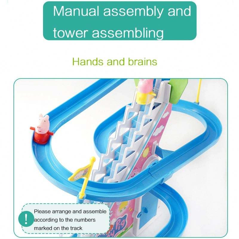 Battery-Powered Climbing Stairs Track Toy - Image 4