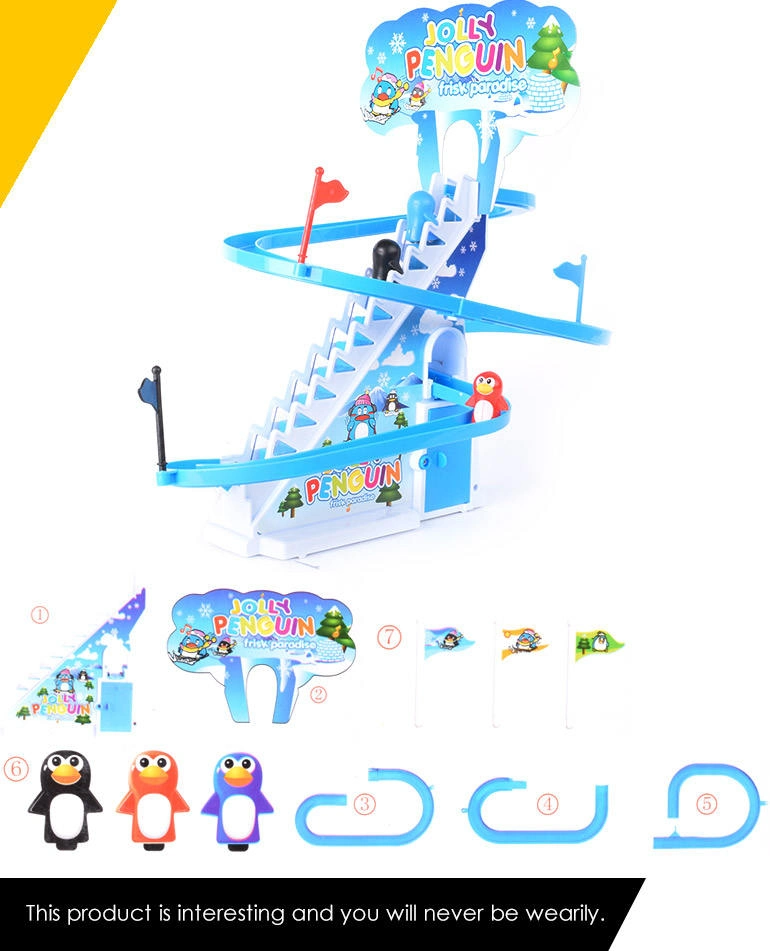 Battery-Powered Climbing Stairs Track Toy - Image 2